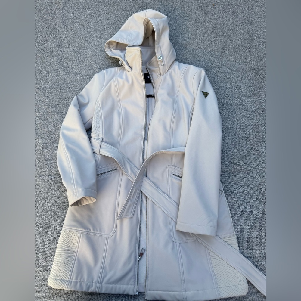 Guess Women's Cream Trench Coat
